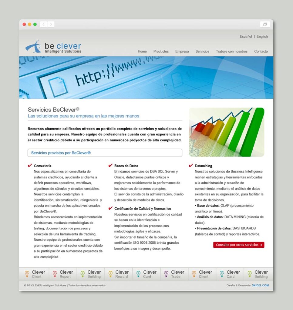 Be Clever Intelligent Solutions | Sitio web institucional