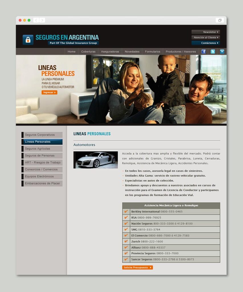 Seguros en Argentina | Sitio web institucional